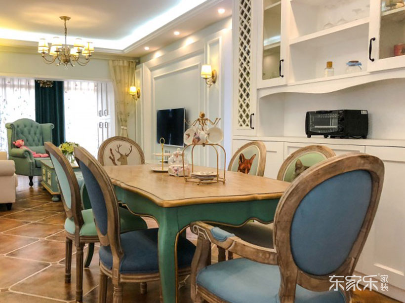 長(cháng)沙北辰三角洲132平米美式田園風(fēng)格裝修案例